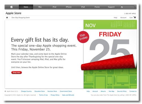 ~ One-Day Apple Shopping Event 2011 - Apple Store (U.S.)