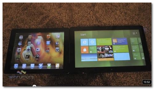 ~ iPad iOS 5 vs Windows 8 Slate - YouTube