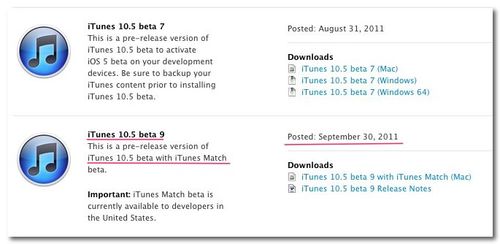 ~ Apple Developer-itunes beta9