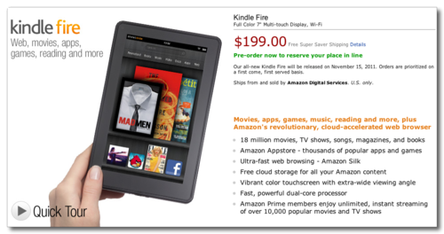 ~ Kindle Fire - Full Color 7_ Multi-Touch Display with Wi-Fi - More than a Tablet