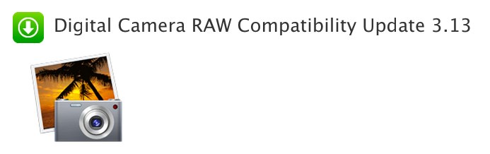 Digital Camera RAW Compatibility Update 3.13