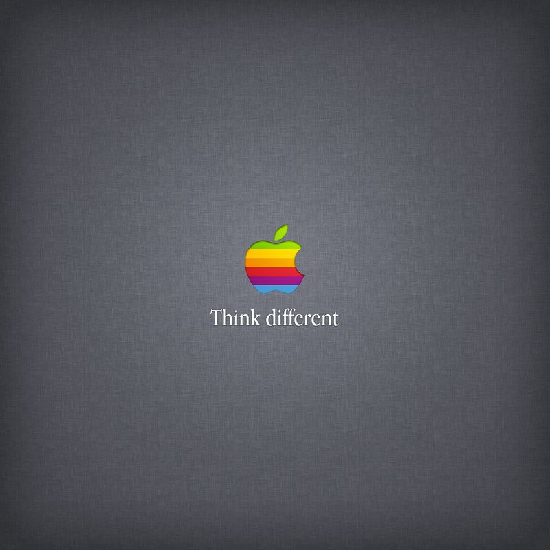 ★ Retro Apple on Linen by @RetinaiPadWalls on twitter