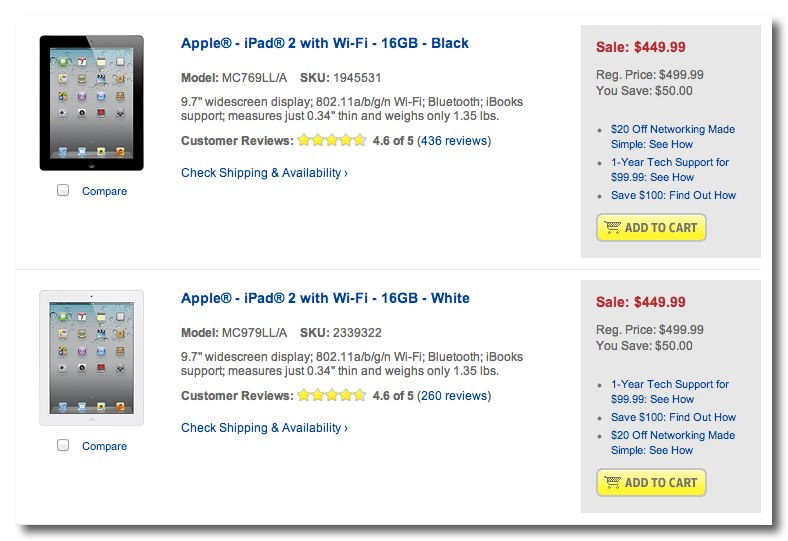 ~ iPad_ New Apple iPad 2 Tablet, 3G or WiFi, 16GB, 32GB, 64GB - Best Buy