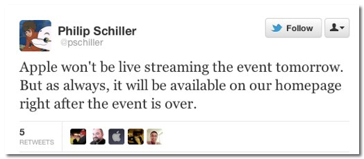 ~ Phil SchillerがTwitter