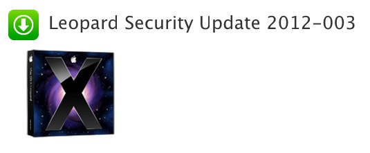 Leopard Security Update 2012-003