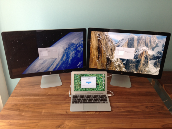 Macbook air 2012 dual thunderbolt displays