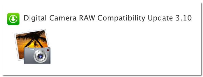 ~ Digital Camera RAW Compatibility Update 3.10