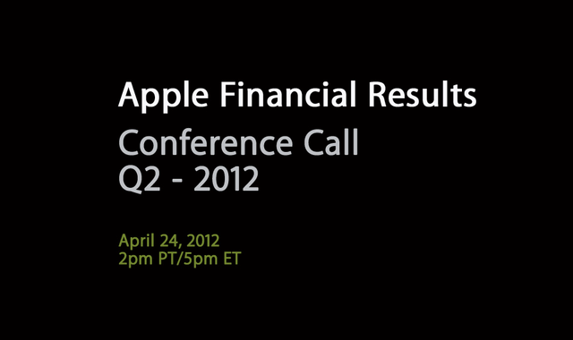 Apple - Apple Financial Results - Q2 2012