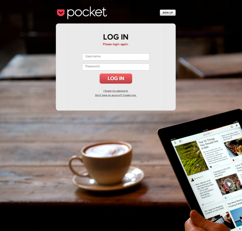 Pocket_ Log In