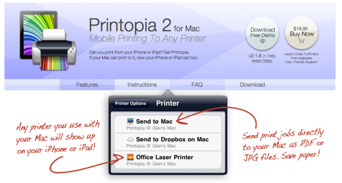 Printopia - AirPrint to Any Printer - Print from iPad - Print from iPhone - Ecamm Network