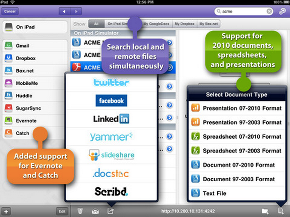 ITunes App Store で見つかる iPad 対応 Quickoffice Pro HD – edit office documents & view PDF files