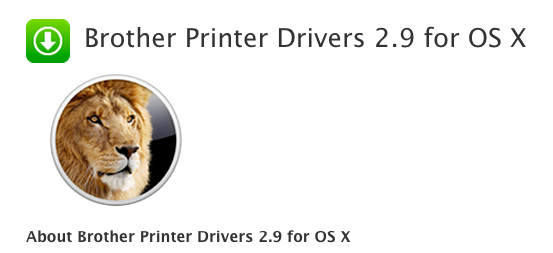 Brother Printer Drivers 2.9 for OS X