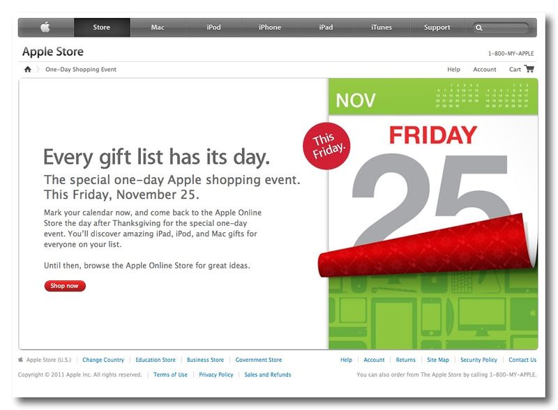 ~ One-Day Apple Shopping Event 2011 - Apple Store (U.S.)