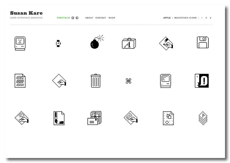 ~ Susan Kare - User Interface Graphics - Apple Mac Icons