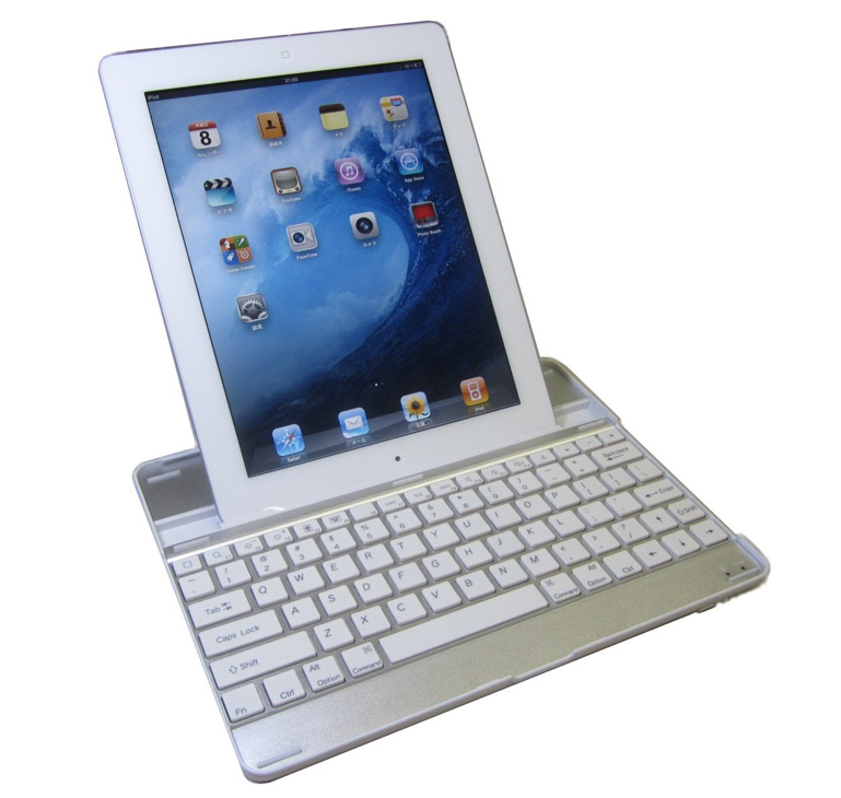 Amazon.co.jp： 【HAIKAU】 iPad2 bluetoothキーボード内蔵アルミケース 【USキーボード】 ホワイト 日本語操作説明書付き_ 家電・カメラ-2