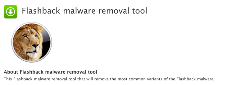 Flashback malware removal tool