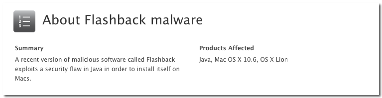 ~ About Flashback malware